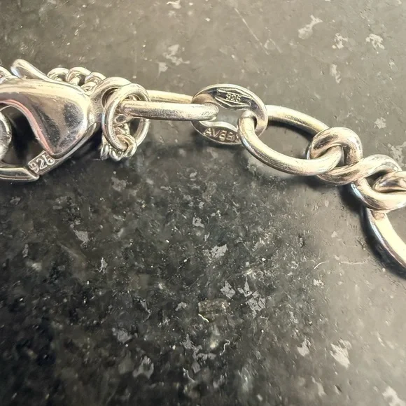 NWOT James Avery Sterling Charm Bracelet with Baptism Shell - Picture 2 of 6